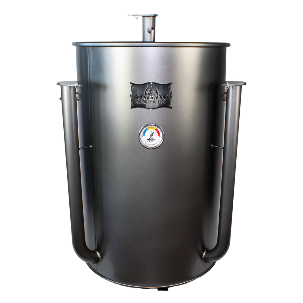 Gateway Drum Smoker 55 Gallon with Logo Plate - Matte Charcoal